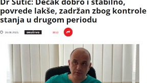 Dečak dobro i stabilno